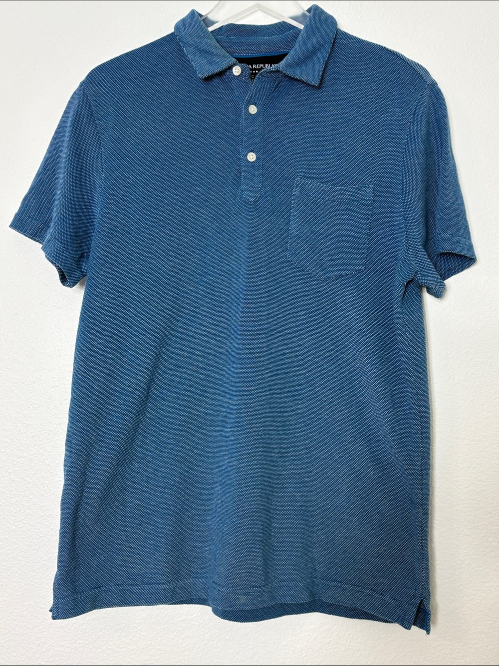 Banana Republic Indigo Blue Polo with Chest Pocket